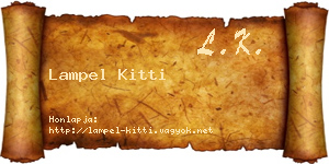 Lampel Kitti névjegykártya